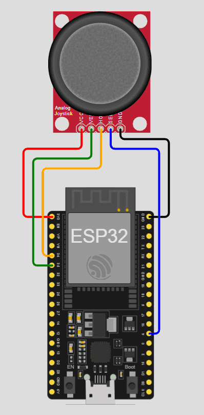 Meet the Joystick — Reading X and Y — wiring diagram