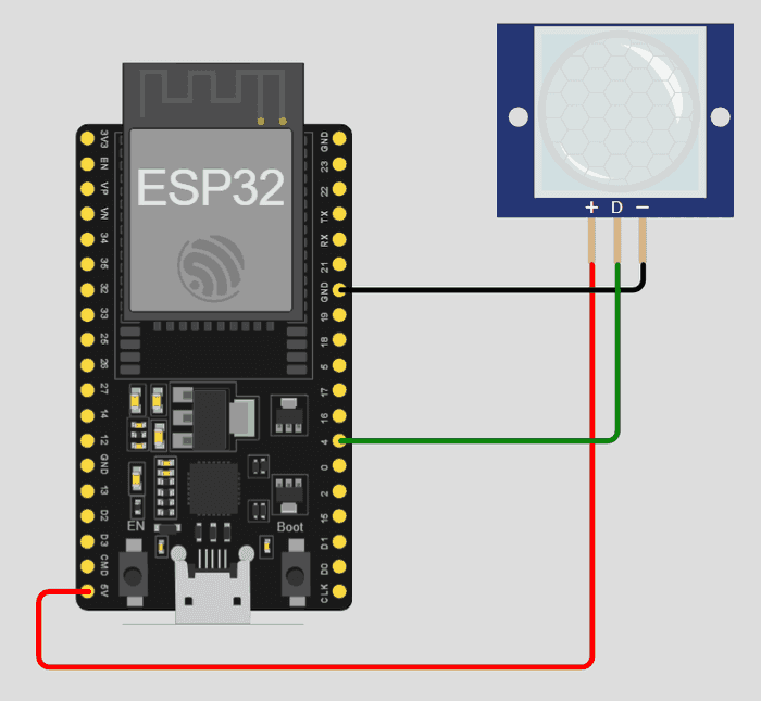 Meet the PIR Sensor — Detecting Motion — wiring diagram